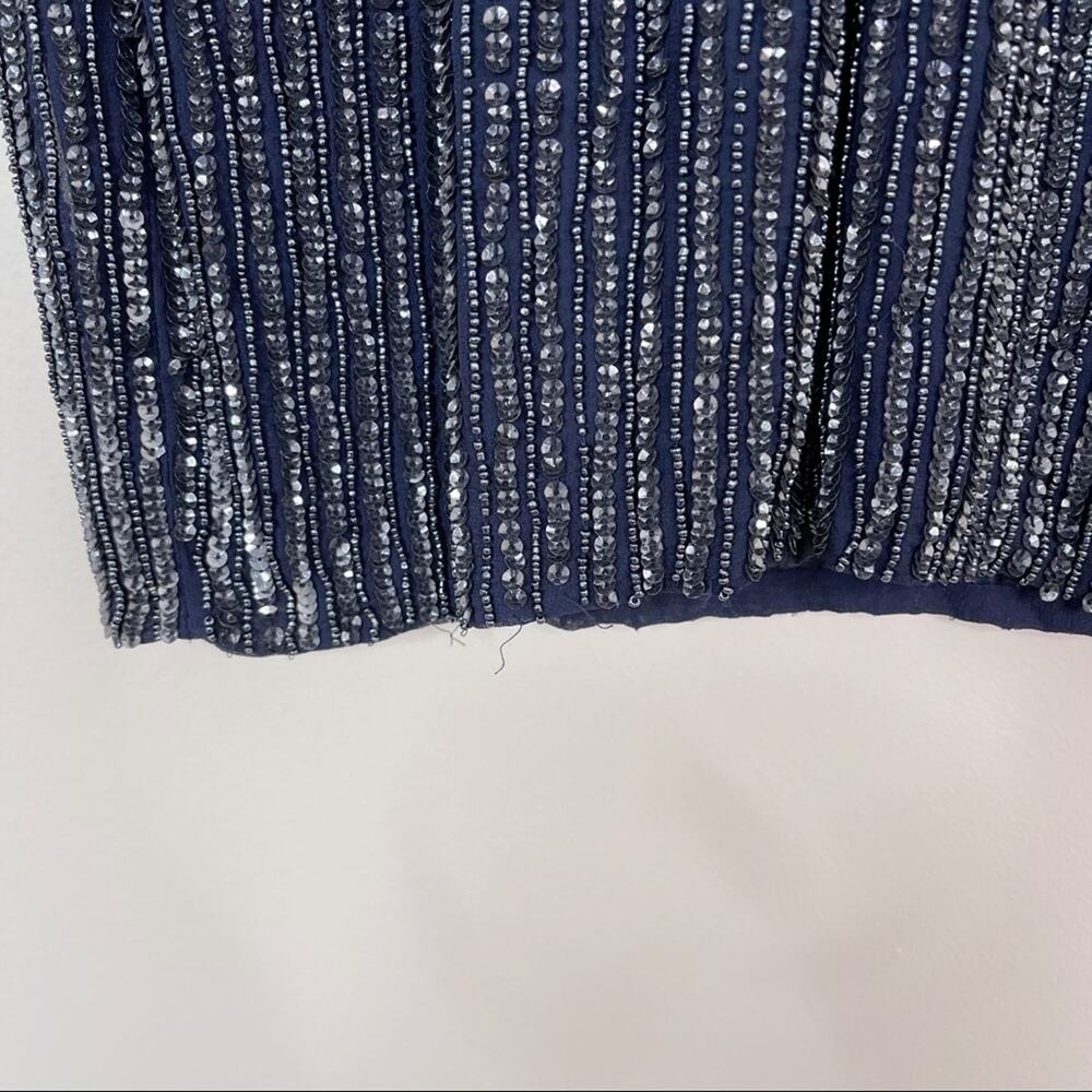 Cache 0 Sequin Silk Drop Waist Scoop Back Dress N… - image 8